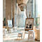 Tabouret de bar Paperflow BELLINI, hauteur d'assise 68,5 mm, piètement 4 pieds, polypropylène, blanc, 2 pièces