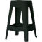 Tabouret de bar Paperflow BELLINI, hauteur d'assise 68,5 mm, piétement 4 pieds, polypropylène, noir, 2 pièces