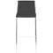 Tabouret de bar Paperflow HARPER, dossier, empilable, L 390 x P 320 x H 760 mm, polypropylène et acier chromé, noir, 2 pièces