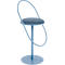 Tabouret de bar Paperflow Saturne, avec dossier, hauteur d'assise 765 mm, rembourré, 100 % recyclable, revêtement en similicuir bleu, piétement bleu