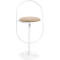 Tabouret de bar Paperflow Saturne, avec dossier, hauteur d'assise 765 mm, rembourré, 100 % recyclable, revêtement en velours ivoire, piétement blanc