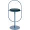 Tabouret de bar Paperflow Saturne, avec dossier, hauteur d'assise 765 mm, rembourré, 100 % recyclable, revêtement velours bleu, piétement bleu