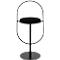 Tabouret de bar Paperflow Saturne, avec dossier, hauteur d'assise 765 mm, rembourré, 100 % recyclable, revêtement velours noir, piétement noir