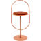Tabouret de bar Paperflow Saturne, avec dossier, hauteur d'assise 765 mm, rembourré, 100 % recyclable, revêtement velours rouille, structure rose