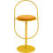 Tabouret de bar Paperflow Saturne, avec dossier, hauteur d'assise 765 mm, rembourré, 100 % recyclable, revêtement velours safran, structure safran