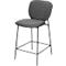 Tabouret de bar Paperflow TWIST, dossier, rembourré, L 480 x P 550 x H 760 mm, tissu et acier, 2 2 pièces, anthracite/noir, 2 pièces