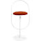 Tabouret de bar Saturne Meet by Paperflow - avec dossier - hauteur d'assise 765 mm - rembourré 100 % recyclable - tube d'acier blanc - velours rouille