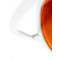 Tabouret de bar Saturne Meet by Paperflow - avec dossier - hauteur d'assise 765 mm - rembourré 100 % recyclable - tube d'acier blanc - velours rouille
