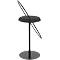 Tabouret de bar Saturne Meet by Paperflow - avec dossier - hauteur d'assise 765 mm - rembourré 100 % recyclable - tube d'acier noir - similicuir noir