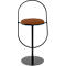 Tabouret de bar Saturne Meet by Paperflow - avec dossier - hauteur d'assise 765 mm - rembourré 100 % recyclable - tube d'acier noir - similicuir rouille