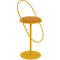 Tabouret de bar Saturne Meet by Paperflow - avec dossier - hauteur d'assise 765 mm - rembourré 100 % recyclable - tube d'acier safran - similicuir safran