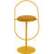 Tabouret de bar Saturne Meet by Paperflow - avec dossier - hauteur d'assise 765 mm - rembourré 100 % recyclable - tube d'acier safran - similicuir safran