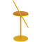 Tabouret de bar Saturne Meet by Paperflow - avec dossier - hauteur d'assise 765 mm - rembourré 100 % recyclable - tube d'acier safran - similicuir safran