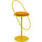 Tabouret de bar Saturne Meet by Paperflow - avec dossier - hauteur d'assise 765 mm - rembourré 100 % recyclable - tube d'acier safran - velours safran