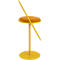 Tabouret de bar Saturne Meet by Paperflow - avec dossier - hauteur d'assise 765 mm - rembourré 100 % recyclable - tube d'acier safran - velours safran