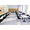 Tabouret de bar Void, base en tube d'acier, L 505 x P 590 x H 760 mm, noir/noir, 2 pièces