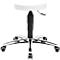 Tabouret de laboratoire Topstar Tec 70, résistant aux désinfectants, rembourré, roulettes pour sols durs, Ø 35 x H 390 - 520 mm, blanc