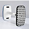 Tabouret debout/assis Nowy Styl Timmi, rembourrage en mousse de polyuréthane, antidérapant, hauteur réglable, H 515-745 mm, blanc/bleu chiné