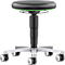Tabouret Medical / de laboratoire, roulettes, similicuir, anneau de couleur vert