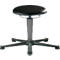 Tabouret pivotant ESD, similicuir, avec patins, noir