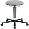 Tabouret pivotant ESD, tissu, avec roulettes, gris