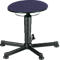 Tabouret pivotant siège avec rembourrage tissu, avec patins, bleu Duotec