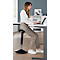 Tabouret réglable en hauteur - H 560-810 mm - tissu - noir/argenté
