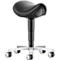 Tabouret selle bimos 9473L, avec roulettes, mécanisme d'assise 3D, réglable en hauteur, jusqu'à 120 kg, acier & similicuir, résistant aux désinfectants, noir
