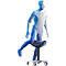 Tabouret selle Bimos, assise selle, dynamique d'assise 3D, hauteur d'assise 540-800 mm, roulettes universelles Ø 65 mm, noir
