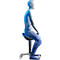 Tabouret selle Bimos, assise selle, dynamique d'assise 3D, hauteur d'assise 540-800 mm, roulettes universelles Ø 65 mm, noir