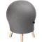 Tabouret Sitness Alpine, avec ballon de gymnastique intégré, revêtement 75 % laine vierge, gris clair