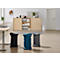 Tabouret Topstar® Sitness 4D, pour une assise mobile &amp; ergonomique, mécanisme à ressort, hauteur d'assise réglable, L 375 x P 360 x H 530-640 mm, revêtement tissu noir