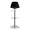 Taburete de bar Paperflow Bobba, asiento de PP con cojín de asiento, ajustable en altura, giratorio 360°, Al 590-710 mm, negro, juego de 2