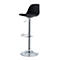 Taburete de bar Paperflow Bobba, asiento de PP con cojín de asiento, ajustable en altura, giratorio 360°, Al 590-710 mm, negro, juego de 2