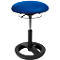 Taburete de fitness SITNESS BOB, ergonómico, altura del asiento 440 - 570 mm, azul, base con recubrimiento de polvo negro