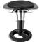 Taburete de fitness SITNESS BOB, ergonómico, altura del asiento 440 - 570 mm, negro, base con recubrimiento de polvo negro