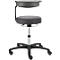 Taburete giratorio TEC basic IS 1999, regulable en altura, con reposabrazos, ergonom. asiento acolchado, gris platino
