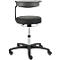 Taburete giratorio TEC basic IS 1999, regulable en altura, con reposabrazos, ergonom. asiento acolchado, negro