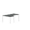 Tafel in vrije vorm NEVADA, B 1800 x D 1200/800 x H 740 mm, rond, donkergrijs/wit 