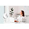Tafel- of staande ventilator FAN1 IDEAL, , Ø 310 x H 532-905 mm, 4 snelheden, 90/60° oscillatie, timer, afstandsbediening, wit