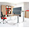 Tafelscheidingswand voor de achterzijde geluidsisolatie systeem 40, in hoogte verstelbaar, B 800-1800 x H 600 mm, grijs