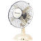 Tafelventilator Retroventilator, 2 snelheden 2,5 W, USB-aansluiting, kantelen en draaien, B 195 x D 150 x H 130 mm, wit