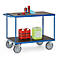 Tafelwagen fetra®, 2 legborden, zwenk- en bokwielen, tot 600 kg, laadvlakken multiplex met L 1000 x B 700 mm