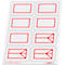 Taktische Zeichen Taktifol Einheiten, rechteckig, selbsthaftend, beschriftbar, trocken abwischbar, L 46 x B 32 mm, rot, 8 Zeichen