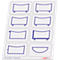 Taktische Zeichen Taktifol Fahrzeuge, rechteckig, selbsthaftend, beschriftbar, trocken abwischbar, L 46 x B 32 mm, blau, 8 Zeichen