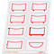 Taktische Zeichen Taktifol Fahrzeuge, rechteckig, selbsthaftend, beschriftbar, trocken abwischbar, L 46 x B 32 mm, rot, 8 Zeichen
