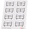 Taktische Zeichen Taktifol Fahrzeuge, rechteckig, selbsthaftend, beschriftbar, trocken abwischbar, L 46 x B 32 mm, schwarz, 8 Zeichen