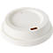 Tapa de cúpula para vasos Papstar Pure Zero, apta para microondas, Ø 80 x H 25 mm, de cartón de caña de azúcar con certificación FSC®, color crema, 50 unidades.