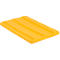 Tapa para recipiente rectangular, plástico, 135 l, amarillo