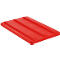 Tapa para recipiente rectangular, plástico, 135 l, rojo